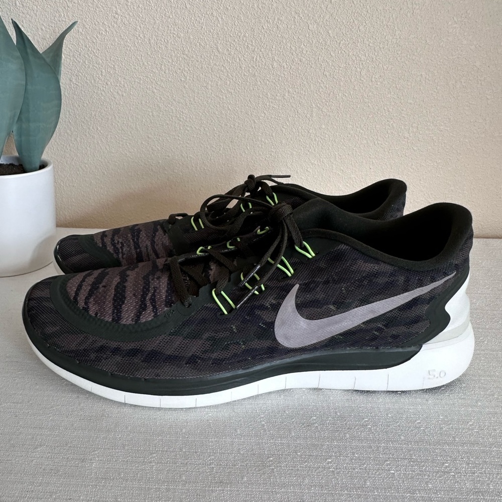 NIKE Barefoot Running 5.0 Gray/Green Mesh lace Up Athletic Sneakers Men’s 15 - Picture 6 of 15